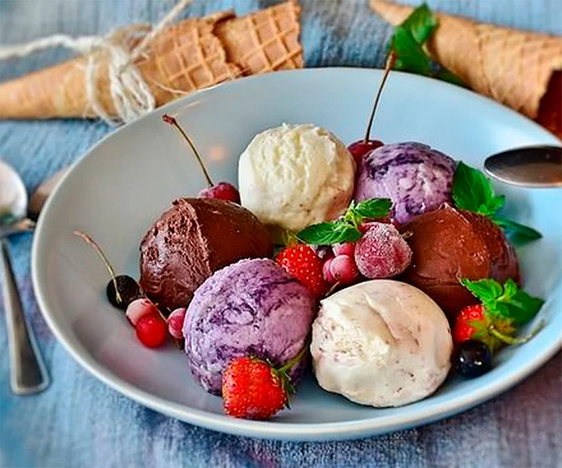 Helados artesanales muy ricos y saludables